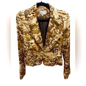 Vintage Alberto Makali 100% Silk Blazer Size 4